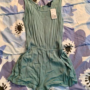 Forever 21 SEA FOAM GREEN ROMPER